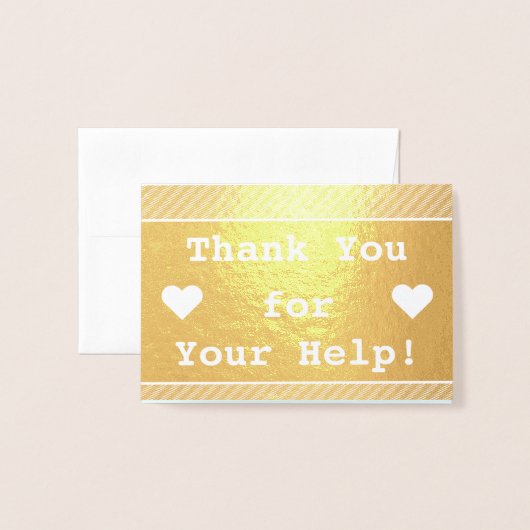 "Merci de votre aide !" Carte de vœux (Devant avec enveloppe)