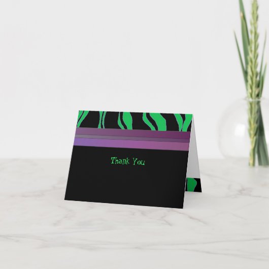 Merci de zèbres violets, verts et noirs (Devant)