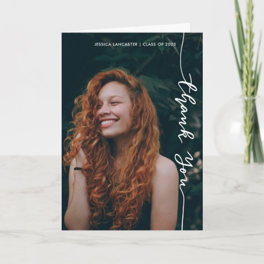 Merci Décontracté de script moderne de la photo d' (Devant)