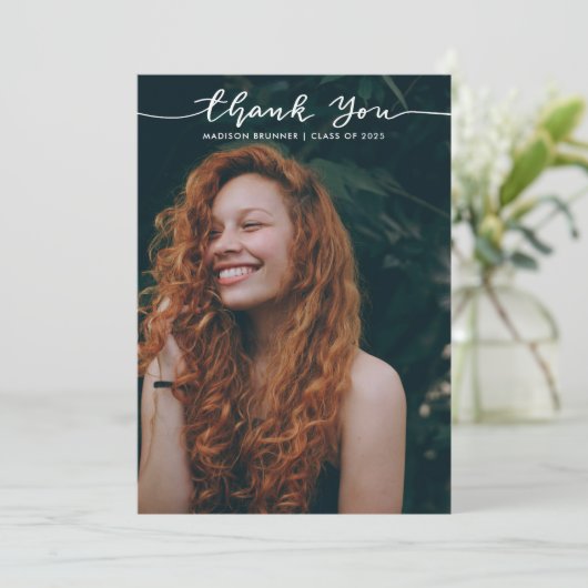 Merci décontracté manuscrit Script Graduate Photo (Debout devant)