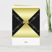 Merci décoratif or et noir élégant (Dos)