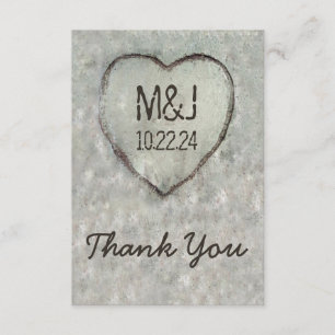 Merci découpé de mariage d'arbre de bouleau de