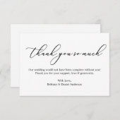 Merci d'élégance minimaliste tellement de calligra (Devant / Derrière)