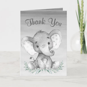 Merci d'éléphant aquarelle
