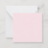 Merci d'éléphant de coeur rose Cartes pour notes (Dos)