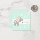 Merci d'éléphant du coeur de la Mint Cartes pour n (Devant/Arrière en situation)