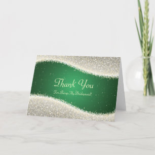 Merci Demoiselle d'Honneur Dazzling Sparkles Vert