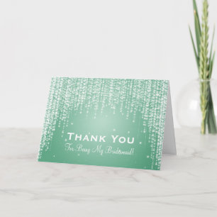 Merci Demoiselle d'Honneur Nuit Dazzle Vert Menthe