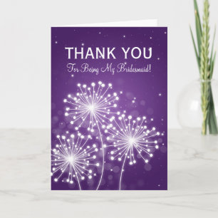 Merci Demoiselle d'Honneur Summer Sparkle Violet