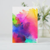 Merci d'encre de teinture d'aquarelle arc-en-ciel  (Debout devant)