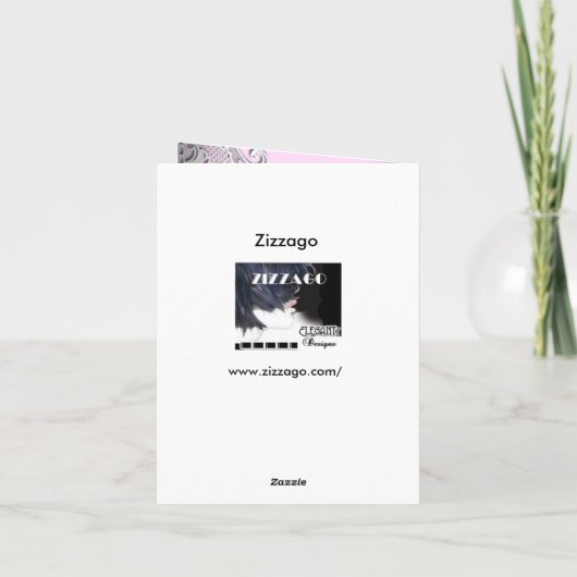 Merci Dentelle Rose Gris Blanc (Dos)