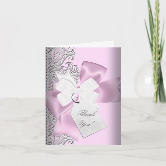 Merci Dentelle Rose Gris Blanc (Devant)