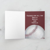 Merci d'entraîneur de base-ball (Intérieur)