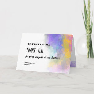 Merci d'entreprise Aquarelle colorée