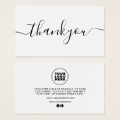 Merci D'Entreprise Minimal Moderne Pour L'Insertio (Devant & derrière)