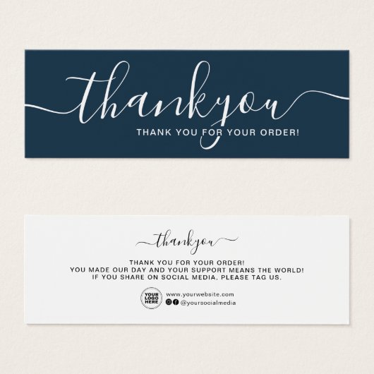 Merci D'Entreprise Minimal Moderne Pour L'Insertio (Devant & derrière)