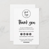 Merci D'Entreprise Minimal Moderne Pour L'Insertio (Devant / Derrière)