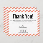 Merci d'entreprise moderne minimaliste orange LOGO (Devant / Derrière)