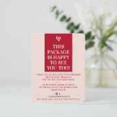 Merci d'entreprise moderne rose rose rouge (Debout devant)