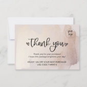 Merci D'Entreprise Pour Commandes Insérer Gold Blu (Devant)