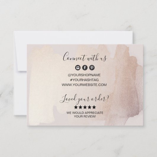 Merci D'Entreprise Pour Commandes Insérer Gold Blu (Dos)