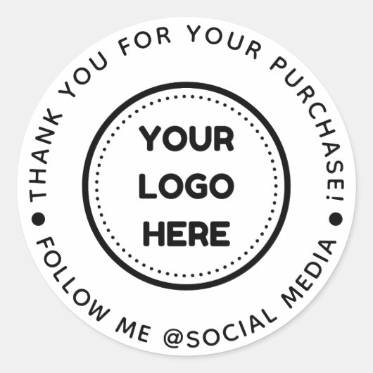 Merci D'Entreprise Pour Votre Sticker D'Achat (Devant)