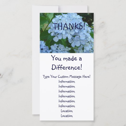 Merci ! Des cartes vous avez fait une différence ! (Devant)