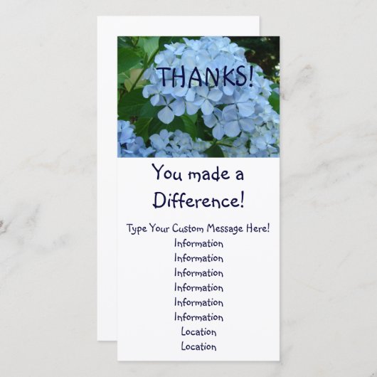 Merci ! Des cartes vous avez fait une différence ! (Devant / Derrière)