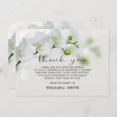 MERCI des orchidées blanches en sympathie (Devant / Derrière)