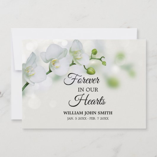 MERCI des orchidées blanches en sympathie (Dos)