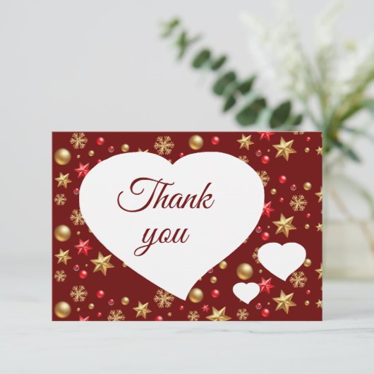 Merci des ornements en or rouge Noël (Debout devant)