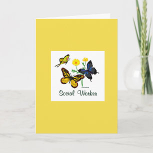 Merci des papillons des travailleurs sociaux