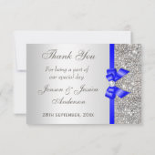 Merci des Séquences d'argent Royal Blue Faux Bow (Dos)