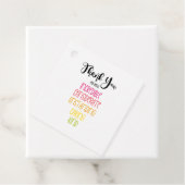 Merci d'être de bonnes étiquettes de faveur (En situation)