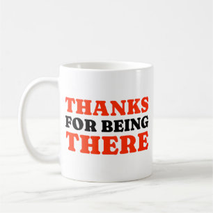 Merci d'être là Mug à typographie minimale