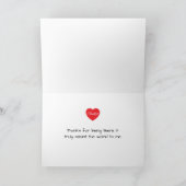 Merci d'être là Note minimaliste cœur (Intérieur)