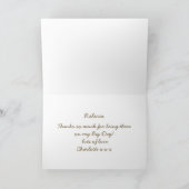 merci d'être ma carte de femme d'honneur plage (Intérieur)