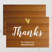 Merci D'Être Ma Carte D'Épouse| Barne Wood (Devant / Derrière)