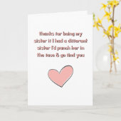 Merci D'Être Ma Carte Soeur (Fleur jaune)