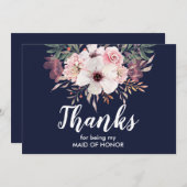 Merci d'être ma demoiselle d'honneur - Carte | Flo (Devant / Derrière)