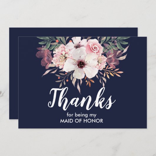 Merci d'être ma demoiselle d'honneur - Carte | Flo (Devant / Derrière)