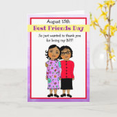 Merci d'être ma meilleure carte d'ami pourpre (Fleur jaune)