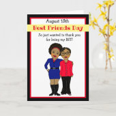 Merci d'être ma meilleure carte d'ami pourpre (Fleur jaune)