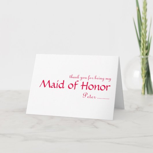 Merci d'être ma servante d'honneur (Devant)