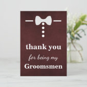 Merci D'Être Mes Groomsmans (Debout devant)