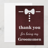 Merci D'Être Mes Groomsmans (Devant / Derrière)