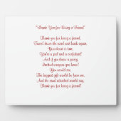 Merci d'être mon ami - Plaque (Devant)