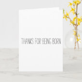 Merci d'être né carte anniversaire (Fleur jaune)