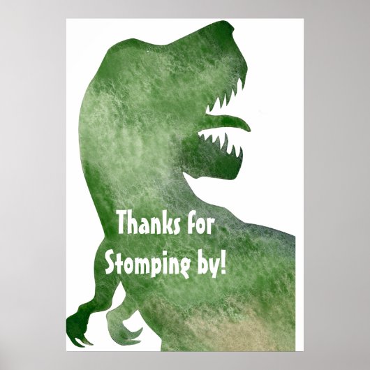 Merci d'être passé - Affiche de la Dino Party (Devant)