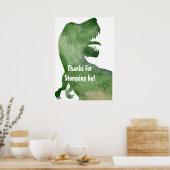 Merci d'être passé - Affiche de la Dino Party (Cuisine)